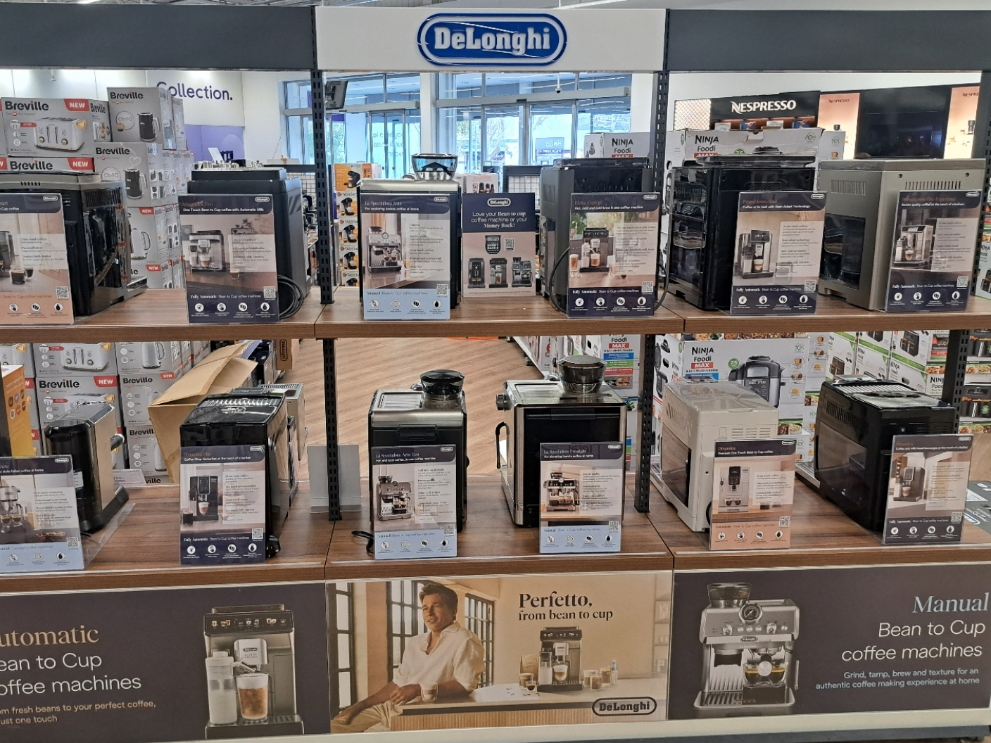 POS design and installation for DeLonghi by Retail Profiling, a field marketing agency in the UK and Europe