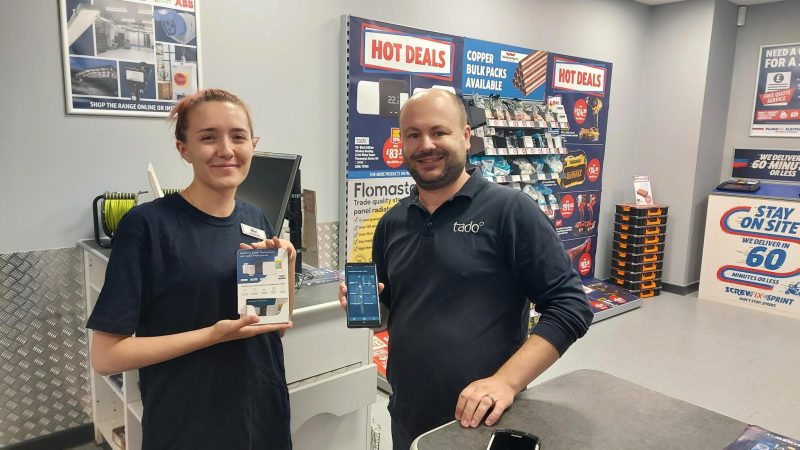 Retail Profiling working with tado° in Screwfix through various field marketing services and branded space solutions
