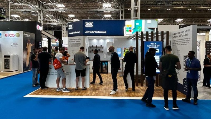 Retail Profiling working with tado° at an event and expo through various field marketing services and branded space solutions