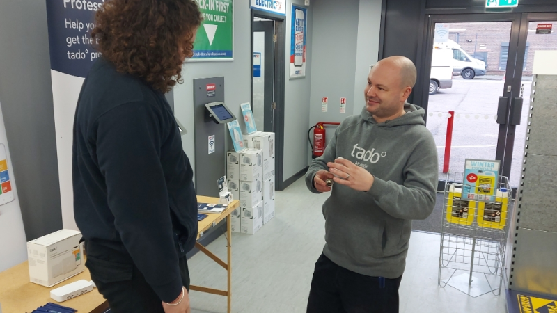 Retail Profiling working with tado° in Screwfix through various field marketing services and branded space solutions